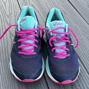 ASICS Women's Teal and Pink Athletic Shoes